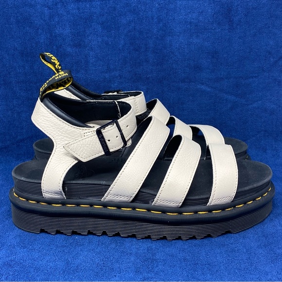 Dr. Martens Shoes - Dr. Martens blaire sandals parchment light beige and black womens US size 10